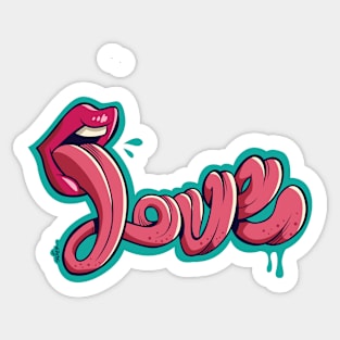 love tongue Sticker